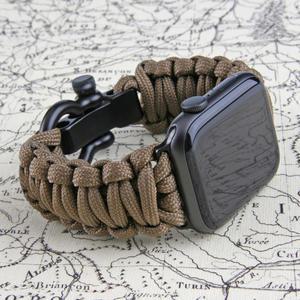 Apple watch ultra ultra2 밴드 49mm 9 8 7 45mm 41mm 나일론 우산 로프 스트랩 iwatch se 6 5 4 44mm 40mm