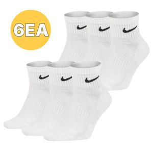 [6EA] 나이키 양말 에브리데이 쿠션 트레이닝 앵클 삭스 화이트 SX7667-100