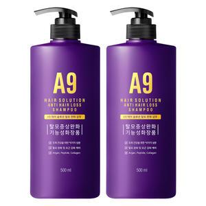 A9 저자극 약산성 탈모샴푸 500ml 2개 + 200ml 1개