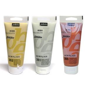 뻬베오 Studio 고급 아크릴물감100ml(금색/은색/동색)