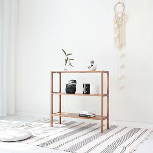 원목 브라우니 3단 벤치 선반 80cm