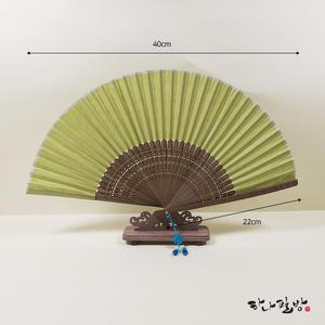 연녹색 색부채/한지부채/빈부채/캘리부채