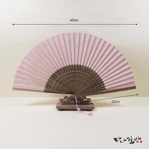 살구 색부채/한지부채/빈부채/캘리부채
