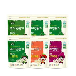 [퓨어잇] 핑거 유기농 동그란 야채링 6봉 랜덤
