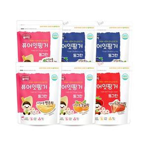 [퓨어잇] 핑거 동그란 자일리톨 과일링 6봉 랜덤