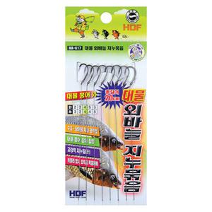 [09피싱]해동조구사 대물 외바늘 지누묶음HA-617 붕어 민물 케블러합사 묶음 채비 낚시