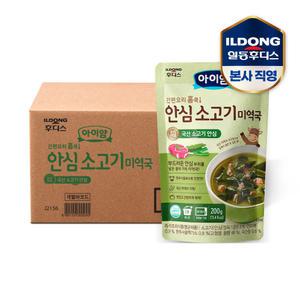 아이얌 간편요리 홈쿡 안심 소고기 미역국 200g 16개(1box)