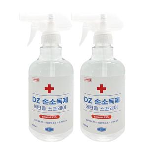 DZ 소독용 에탄올 뿌리는 스프레이 500ml 2개