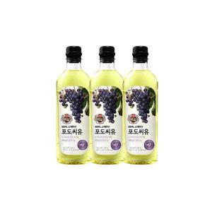 백설 포도씨유 900ml 3개