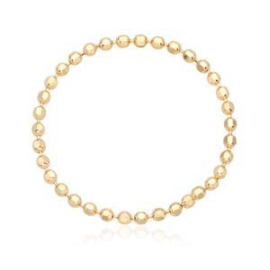 14K 심플 컷팅 팔각볼 열송이 체인실반지1mm IRR37421