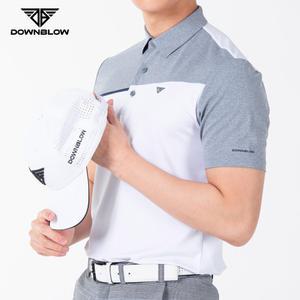 제이스코 다운블로우 남성 골프 카라 반팔티셔츠 투톤칼라 그레이 화이트 여름 골프웨어 DB5009-1M