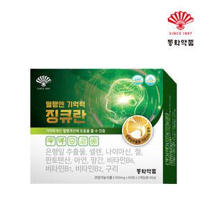 동화약품 혈행엔 기억력 징큐란 1박스 4개월분 은행잎 징코 뇌영양제 혈액순환