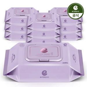 앙블랑 아기물티슈 70평량 세이프 바이올렛 캡형 74매X10팩 N-VC10