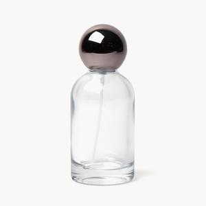 새로핸즈 클램프 타입 유리 향수공병 앙쥬 투명 유광 블랙실버볼 50ml