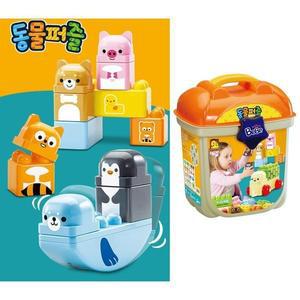 [신세계몰]9개월아기 인지발달 오뚝이 동물퍼즐블럭 도형장난감