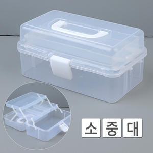 수납함 투명 소품 멀티 공구함 휴대용 3단 다용도 가방 안전 산업용품