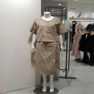 [KL] 라운드 넥 H 라인 원피스 KWOPOE0100