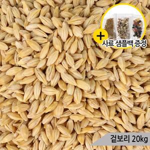 건강알곡 겉보리 20kg 앵무새 햄스터 모이 간식 사료