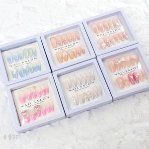 마이 아이돌 리얼 네일팁 키트 랜덤1개 인조 손톱 어린이 키즈 셀프 아트 디자인 옵션 선택
