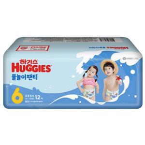 NEW 하기스 물놀이팬티 공용 6단계 12매 1팩