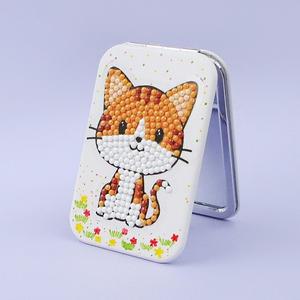 정인아트 직사각양면거울 화이트(6x9.5cm)+보석십자수 세트