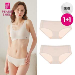 [펄리쉘]인견쉘론 슬림 삼각 감탄팬티 오트밀 1+1_P324675780