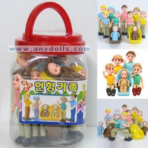 한립 인형가족 피규어 패밀리 역할놀이 관절인형 상황극 미니 사람모형 어린이 (10p)