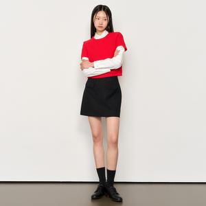 WOMAN 포켓 디테일 미니스커트 [BLACK] / WBE1L13512