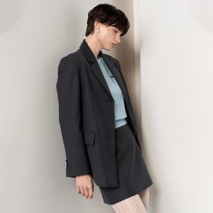 WOMAN 테일러드 루즈핏 자켓 [CHARCOAL] / WBE1L55530