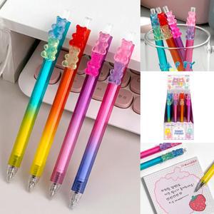 구미프렌즈 중성펜 (0.5mm 24개입) 곰젤리 캐릭터 볼펜 노크식 검정펜 필기 다꾸