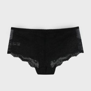 크리스마스시즌 하트 자수 블랙 레이스 사각팬티_블랙