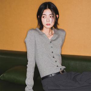WOMAN 텐셀 리브드 카라 가디건 [2COL] / WBE1L04525