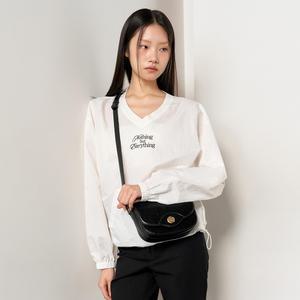 WOMAN 나일론 브이넥 맨투맨 [WHITE] / WBE1L02510