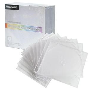 밀레니엄 CD/DVD 경질 투명케이스 50장 시디케이스 DVD케이스 CD케이스 보관함 보관케이스
