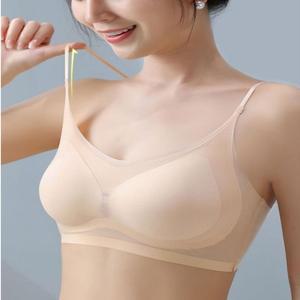 여자 얇고 시원한 여름 이너 심리스 노와이어 브라