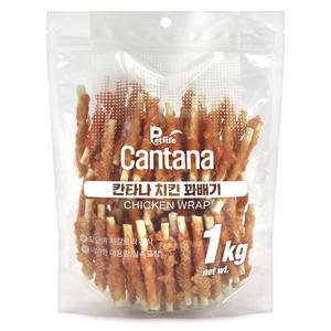 칸타나 치킨 꽈배기 1kg / 대용량 강아지 간식