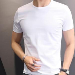 남성용 기본핏 화이트 반팔티 데일리 여름 면티 레이어드티셔츠