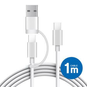 코시 타입C to 타입C USB A 이중 고속 충전 케이블 1M UC2084C 스마트기기 노트북 충전