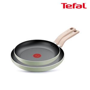 테팔 인덕션 민트 세이지 후라이팬 2종(24cm+28cm)