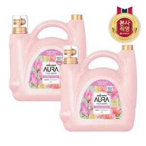 [엘지생활건강]샤프란 아우라 5.5L 대용량섬유유연제 윌유메리미 x 2개