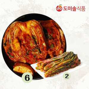 [하프클럽/신세계]도미솔 박미희 사랑채 포기김치 6kg   갓김치 2kg (2종, 총8kg