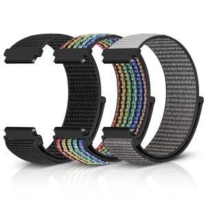 릴링 스포츠 루프 나일론 밴드 16mm 18mm 19mm 20mm 22mm 시계 퀵 릴리스, 부드러운 패브릭 조절 가능한 견고한 벨크로 교체 손목 남성용 스트랩