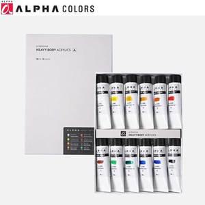 알파 전문가용 고점도 헤비바디 아크릴물감 50ml 12색A세트