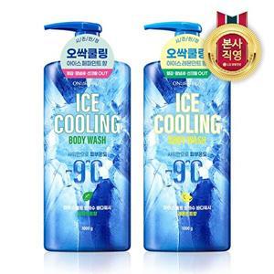 [LG생활건강]온더바디 아이스 쿨링 빙하수 바디워시 1000g 2개(2종 택1)