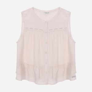 [롯데백화점]써스데이 아일랜드 [여성]핀 코드 슬리브리스 블라우스(T254MBL288W)