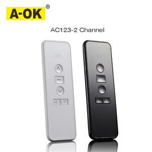 A-OK RF433 리모컨 AC123-01 커튼 모터, 화이트/블랙 색상 옵션