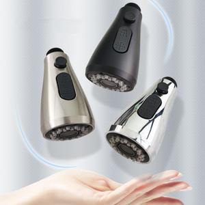 주방 탭 분무기 매트 1PC 블랙 풀 다운 수도꼭지 스프레이 헤드 싱크대 노즐 교체 부품