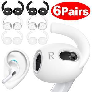 6/3/1Pair 소프트 실리콘 이어폰 이어팁 Apple AirPods 용 이어 후크 4 세대 AirPods 4 용 미끄럼 방지 스포츠 이어 커버