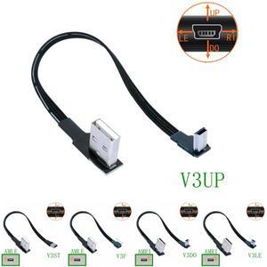 미니 USB B 타입 수 데이터 케이블 USB 2.0 수 5 핀 상하좌우 90 도 각도