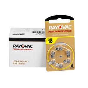 60셀/팩 아연 공기 배터리 Rayovac Peak 보청기 크기 10A 10 PR70 A10